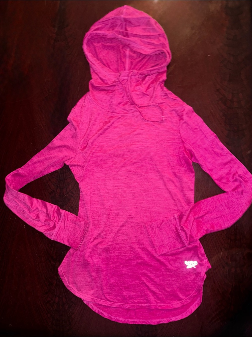 Reebok Women's Hooded Long-Sleeve Top - Bright Fuchsia